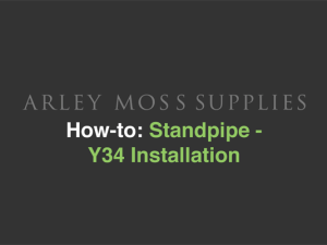 Standpipe - Model Y34 Installation
