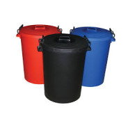 Earlswood Heavy Duty Dustbin & Lid With Clips 110L