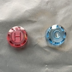Hot or Cold Plastic Coloured Tap Cap