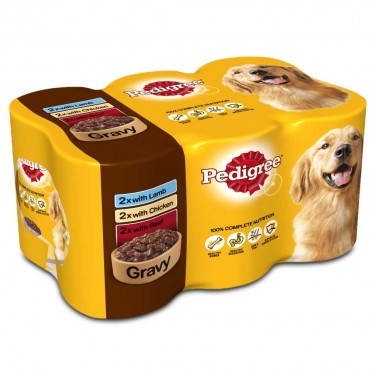 Pedigree Tins in Gravy Mixed 4x6x400g  