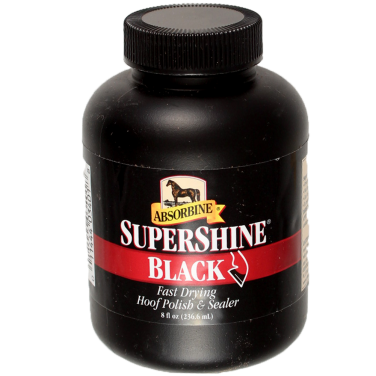 Absorbine SuperShine Hoof Polish & Sealer Black 237 ml