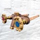 Outside Hot and Cold Mixer Tap - Woodford Model 22 No Freeze Outside Tap with Through wall pipe