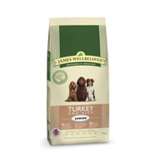 James Wellbeloved Turkey Rice Junior Dog Food 15kg